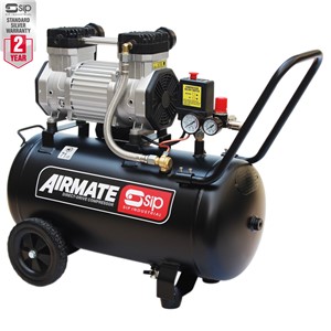 SIP DD 3hp 50ltr Low Noise Oil-Free Compressor