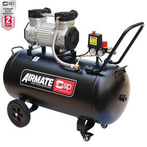 SIP DD 3hp 100ltr Low Noise Oil-Free Compressor