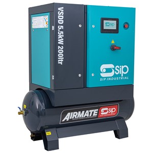 SIP VSDD 5.5kW 8bar 200ltr Screw Compressor