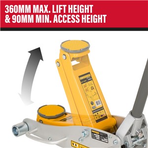 WINNTEC 1.5 Ton Aluminium / Steel Trolley Jack